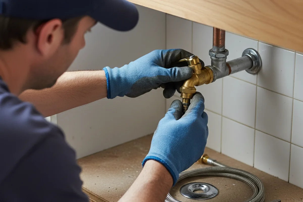 Shutoff valve and fitting work during Faucet and Fixture Repair in Manheim